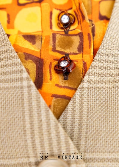 萬花筒黃橘色小方格襯衫8