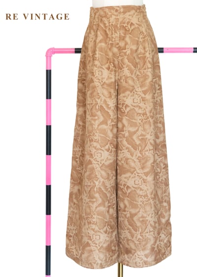 大地雲煙 - 迷幻交融高腰寬版褲（26"）1