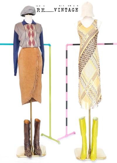 陽光暖黃色波希米雅圖騰長洋裝2