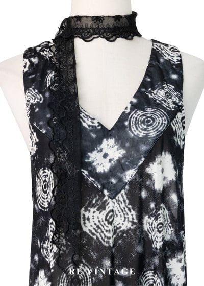 黑系紮染幾何圖騰長版背心3