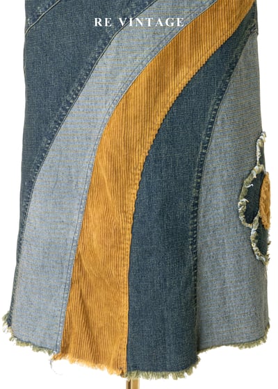 冬日午後一抹陽光一朵小花丹寧裙（27"）4