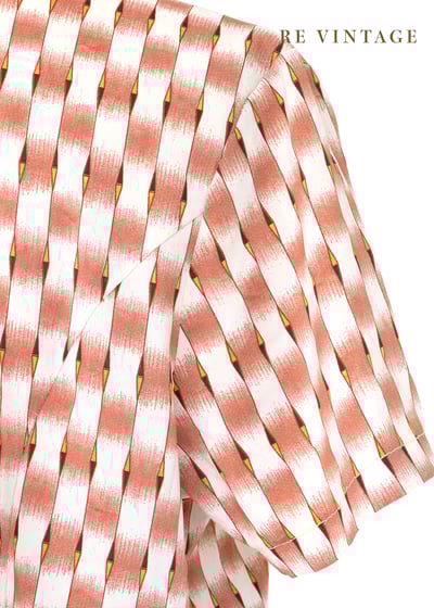 粉橘色視覺迷宮短袖襯衫7