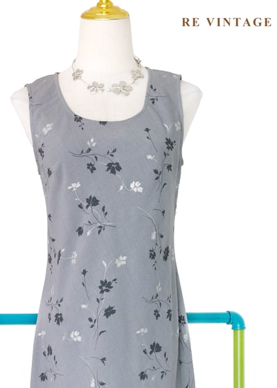 灰色調的城市花園長洋裝3