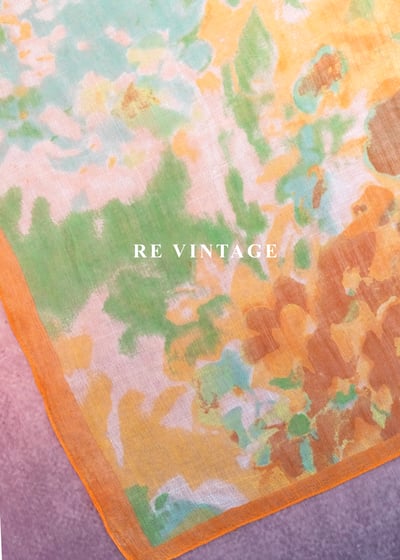 午後叢林暈色絲巾9