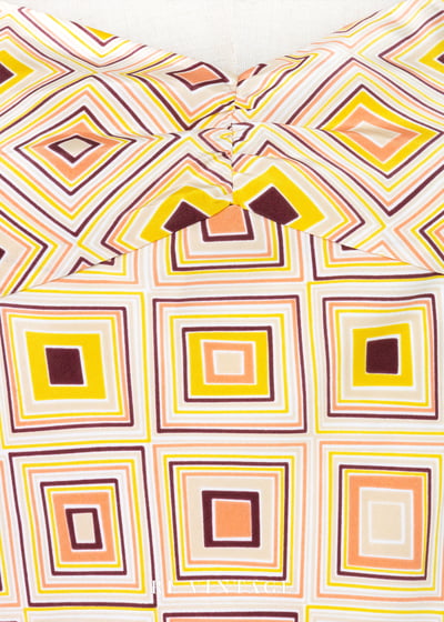 甜橘色跳格子夏日洋裝11