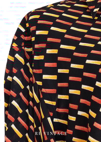 橘黃斜格紋長袖襯衫5