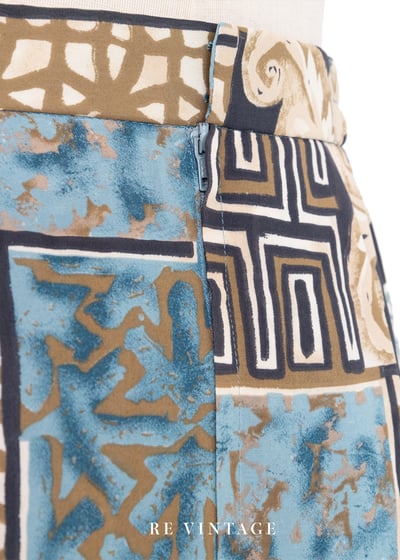 Soda Blue 復古圖騰中長裙（24-26"）11