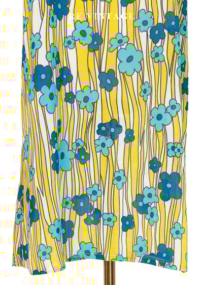 向陽藍花俏皮線條細肩帶洋裝7