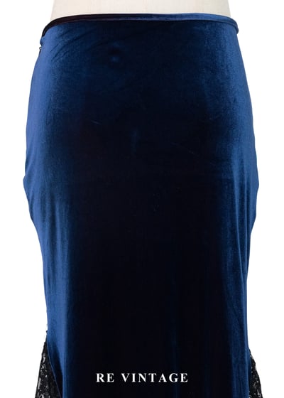  微光紅深藍蕾絲魔女長裙（28-30"）11