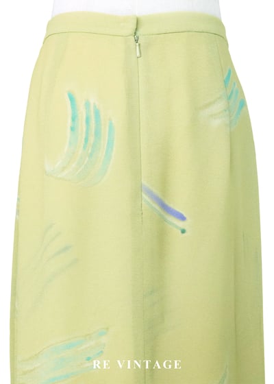 莫內花園的羽毛風筆藝術噴彩長裙（27"）10