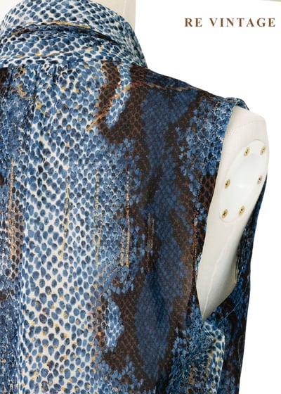 幻藍蟒紋領結冷冽背心11