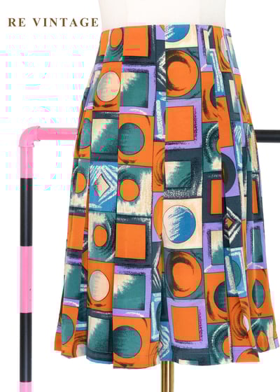 復古乖乖牌幾何藝術高腰短褲（27"）1