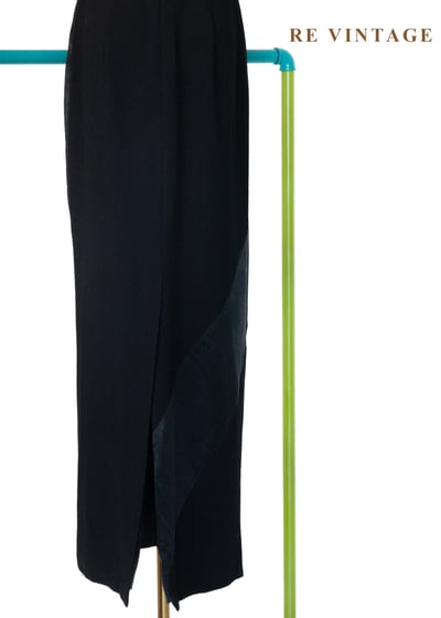 Minimalism 螺旋拼接線條美背細肩長洋裝11