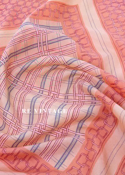 粉紅加州落日絲巾2