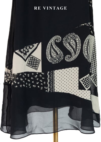 異時空拼接反骨黑色長洋裝8