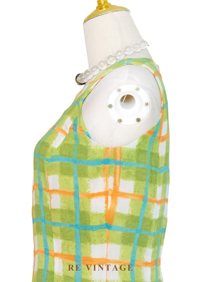 夏日維他命 - 手繪格紋洋裝8