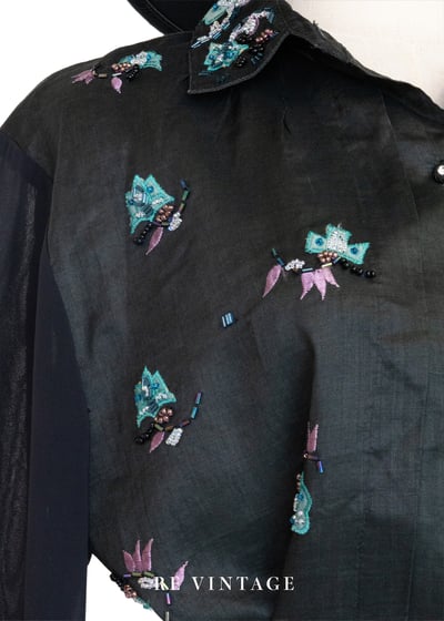 夜幕蝶園質感襯衫5