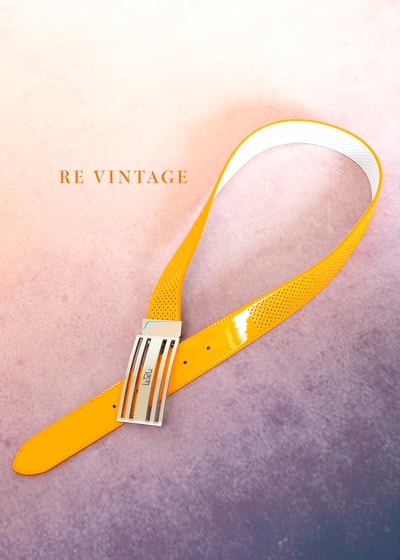 亮橘色造型皮帶3