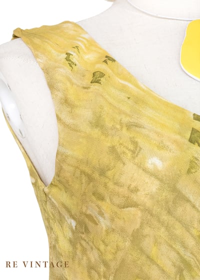 蜂蜜野草扎染畫布洋裝7