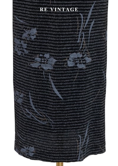 寒林中的月影花蹤 - 金絲針織花卉長裙（27"）3