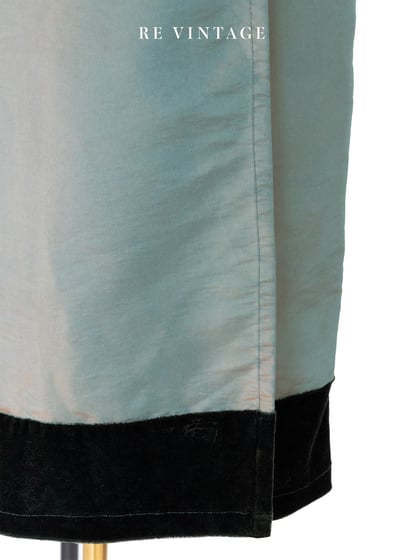 陽光湖水綠尼龍絨布長裙（27"）5