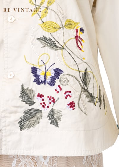 氣質單品 - 香草棕蝴蝶小花園襯衫5