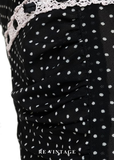 塞納河畔的夏日法式少女波點細肩帶背心7