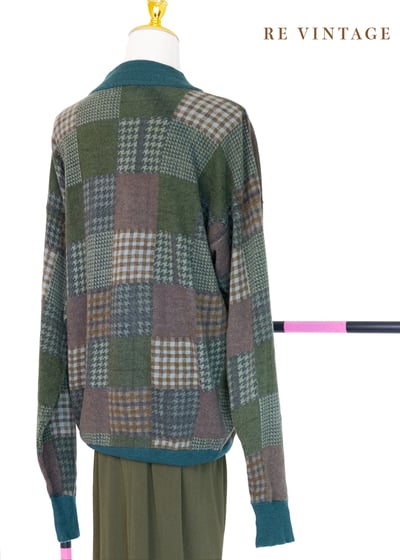 Courtyard 薄款寬鬆千鳥格紋套頭毛衣8