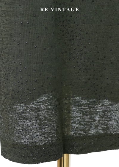 優雅高領領結微光墨綠貼身洋裝15