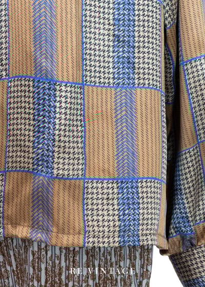 『紐約寶物』New York 摩登女子緞面格紋襯衫9