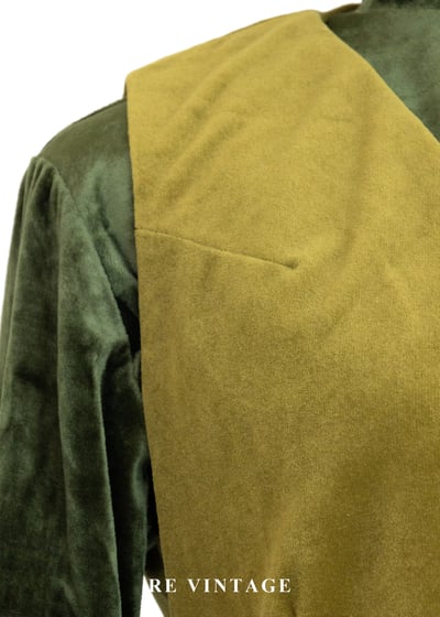 柔亮黃綠色絨布背心5