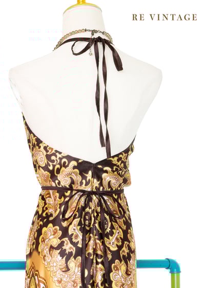 幻境帝國緞面繞頸洋裝13