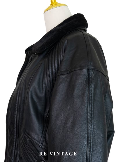 逆風黑行重工細節皮革外套12