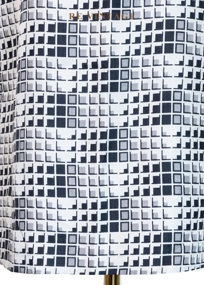 黑白像素幾何靜默洋裝6