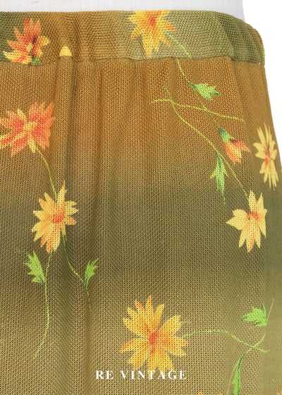 黃橘調色盤漸層雛菊長裙（26-30"）10