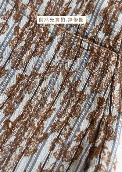 雙印花古典氣質中腰直筒褲（25"）11