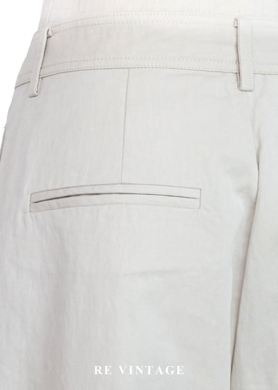 淺米灰挺闊棉麻質地工裝寬褲（24"）14