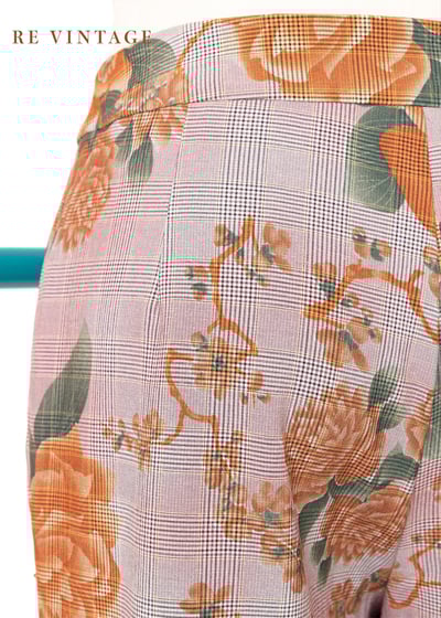 Orange Rose 粉色格紋高腰直筒褲（28"）13