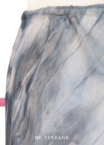 灰藍色水紋雪紡長裙（24-30"）12