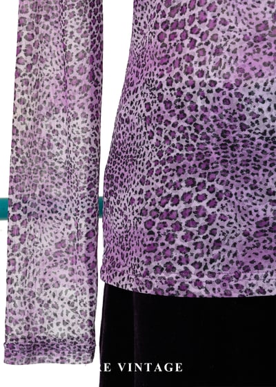 紫夜獵蹤豹紋透膚網紗上衣4