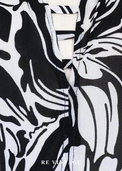 黑白流動藝術繞頸背心7