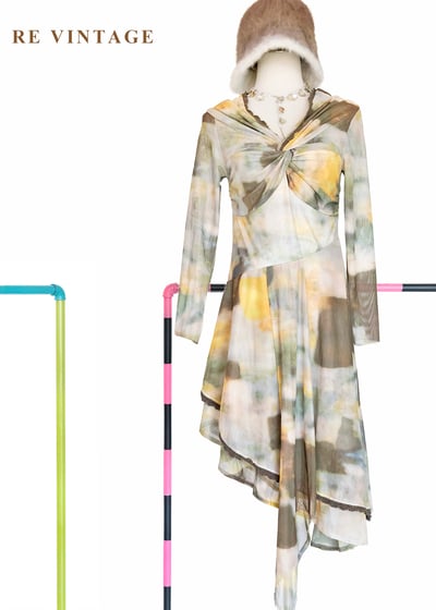 模糊邊界迷幻渲染扭結洋裝1