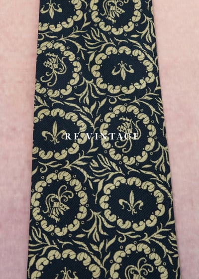 奶棕黑宮廷圖騰領帶6