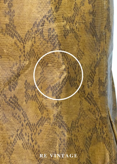 芥末黃蟒蛇紋皮革短裙（26"）13