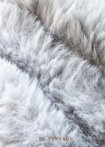 冰山美人灰絨毛圍巾7