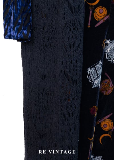 Dark Navy長版圖騰鉤針罩衫6