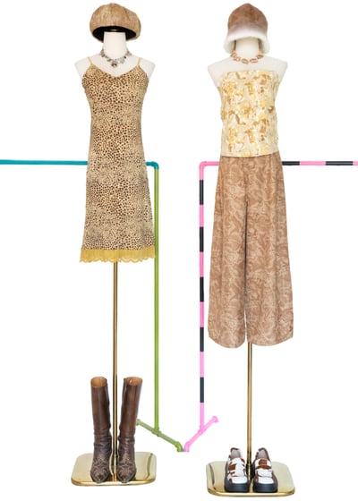 大地雲煙 - 迷幻交融高腰寬版褲（26"）2