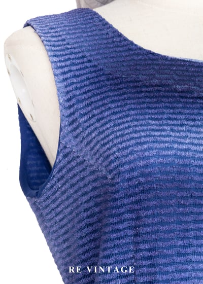 Blue Light in Motion 織紋藍染迷你洋裝5