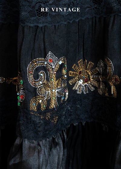 歌劇院的午夜流浪刺繡蕾絲亮片刺繡蛋糕裙（23-28"）5
