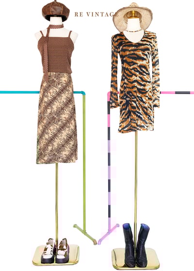 棕色迷途紋路美裙（～26"）2